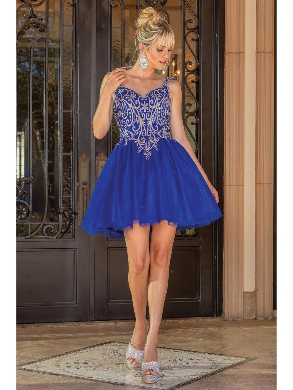 NEW ROYAL-BLUE Evening Gown Floor Length Formal Elegant Stunning 3295